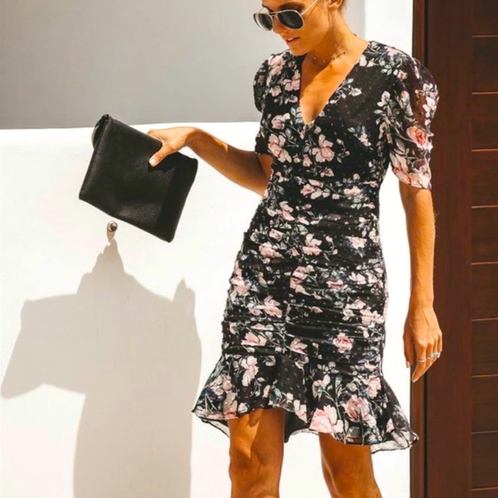 Vici kiss from a rose floral dress